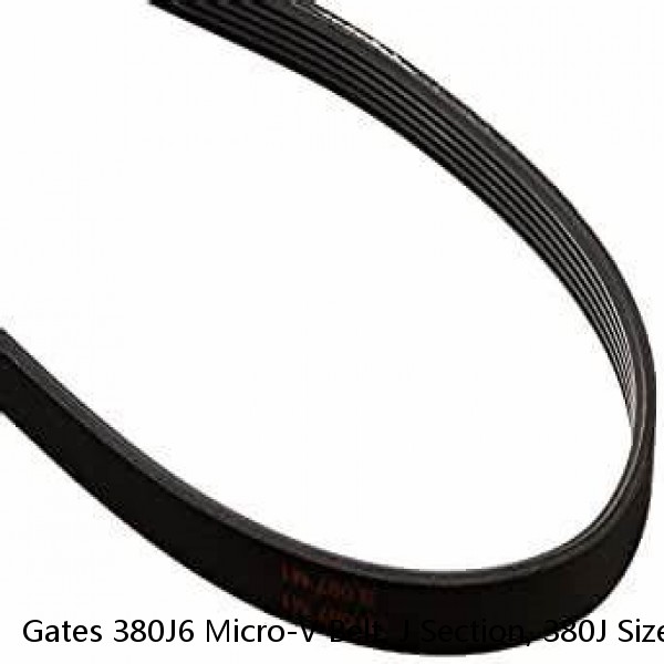 Gates 380J6 Micro-V Belt, J Section, 380J Size, 38